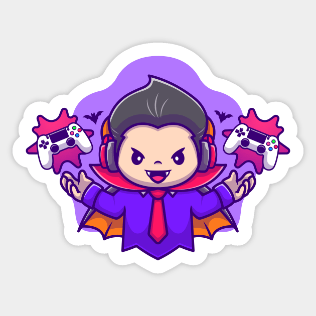 Cute Dracula Gaming Sticker by Catalyst Labs